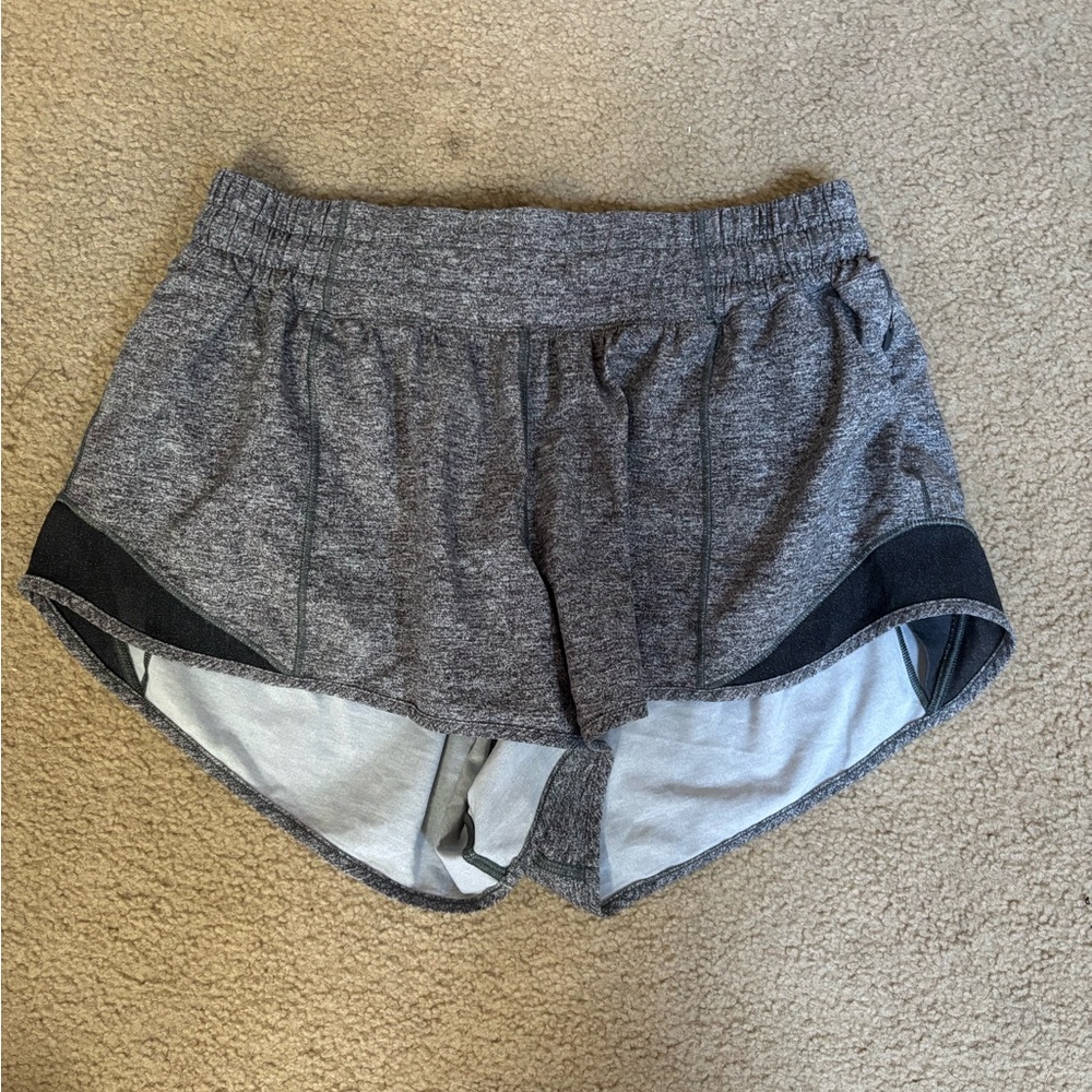 Lululemon Heather Grey 2.5 low rise hottie hot short